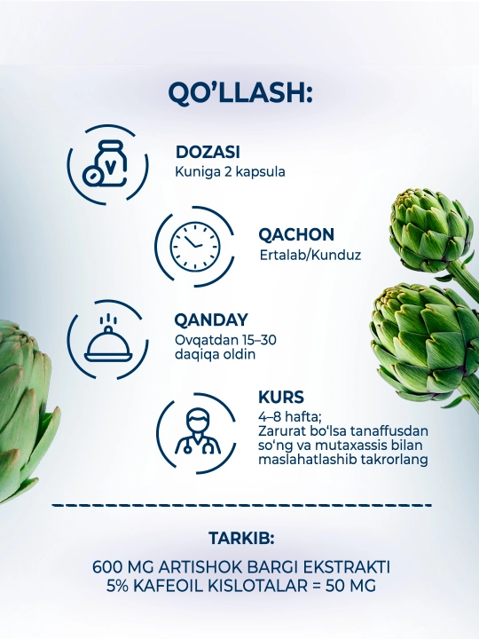 Solaray Экстракт артишока 600 мг, 60 капсул Artichoke Leaf Extract