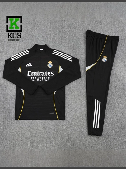 Футбольная форма Real Madrid, тренировочная, с длинным рукавом — KOSNO1-TRAEL-ЧЕРН-XXL