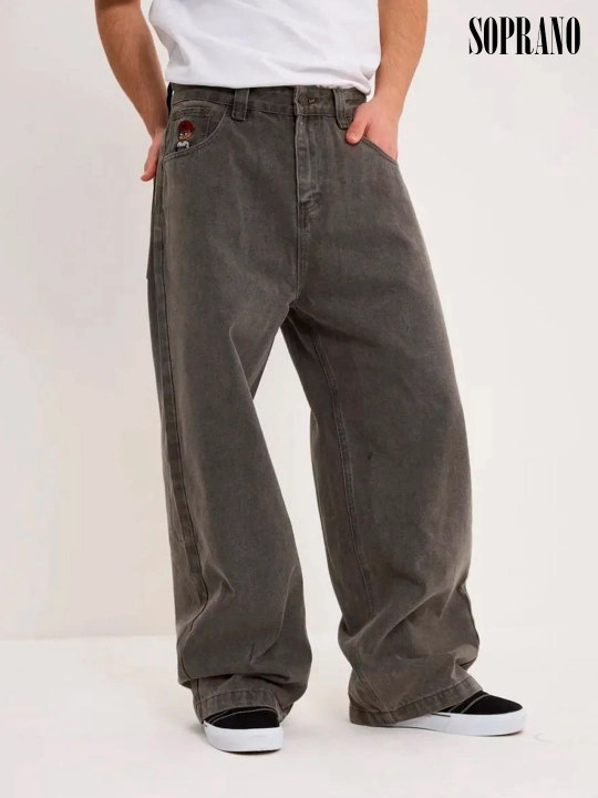 Chill Boy keng baggy jinsilar, erkaklar, ayollar va o‘smirlar uchun, o‘lchamlar XXXS–XL