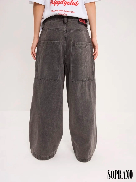 Chill Boy keng baggy jinsilar, erkaklar, ayollar va o‘smirlar uchun, o‘lchamlar XXXS–XL
