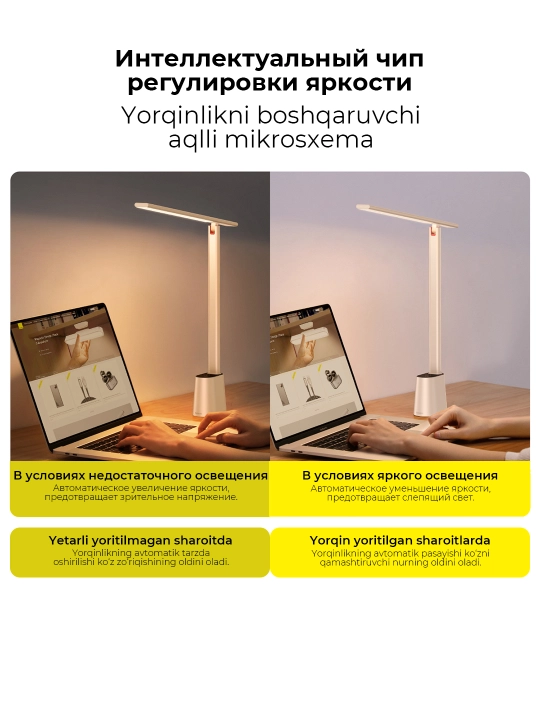 Настольная лампа Baseus Smart Eye Series Folding Desk Lamp White, светильник