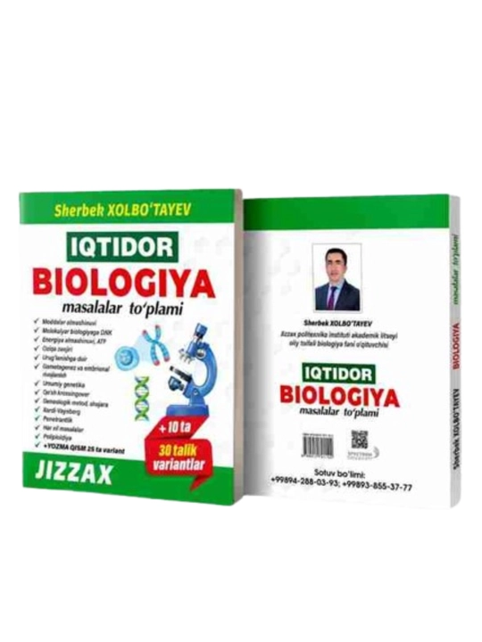 IQTIDOR BIOLOGIYA, masalalar to'plami, Sherbek Xolbo`tayev - 