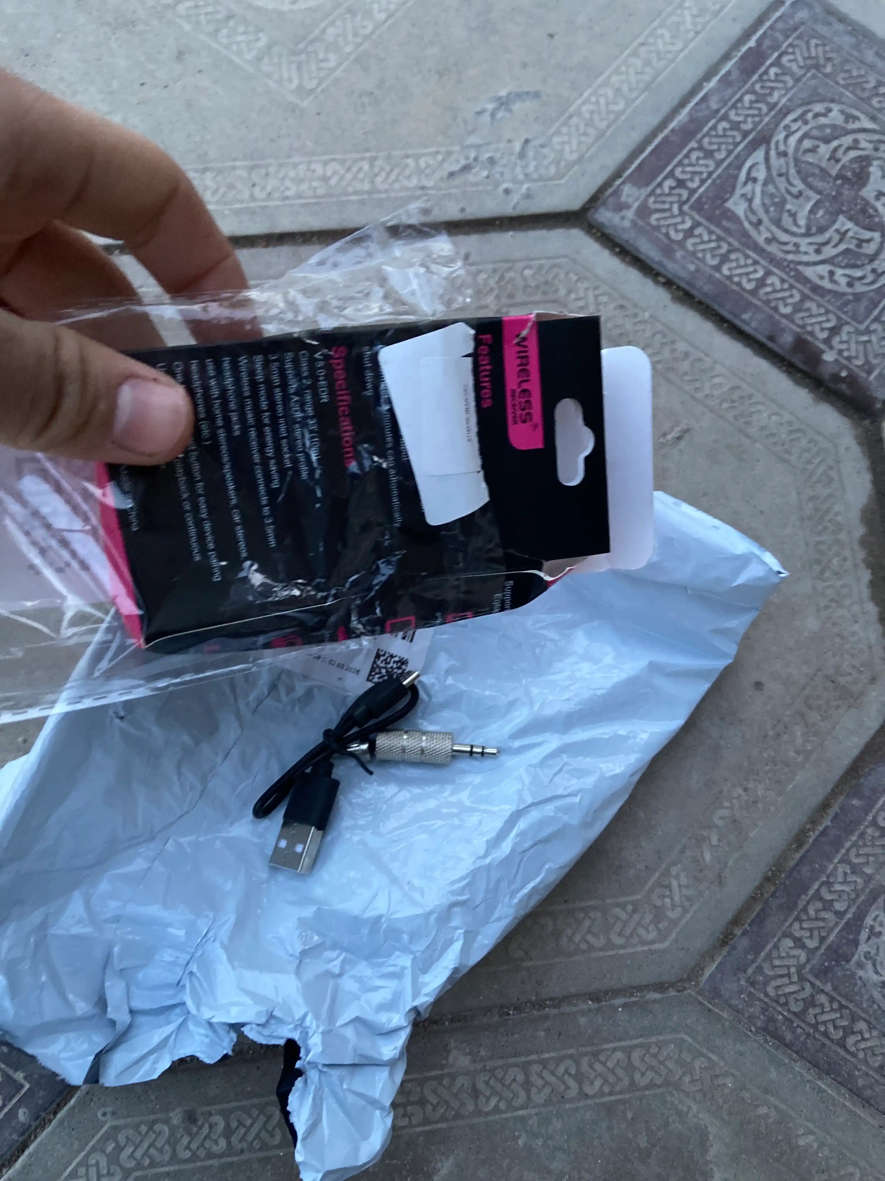 Bluetooth aux audio adapteri, 3.5 mm