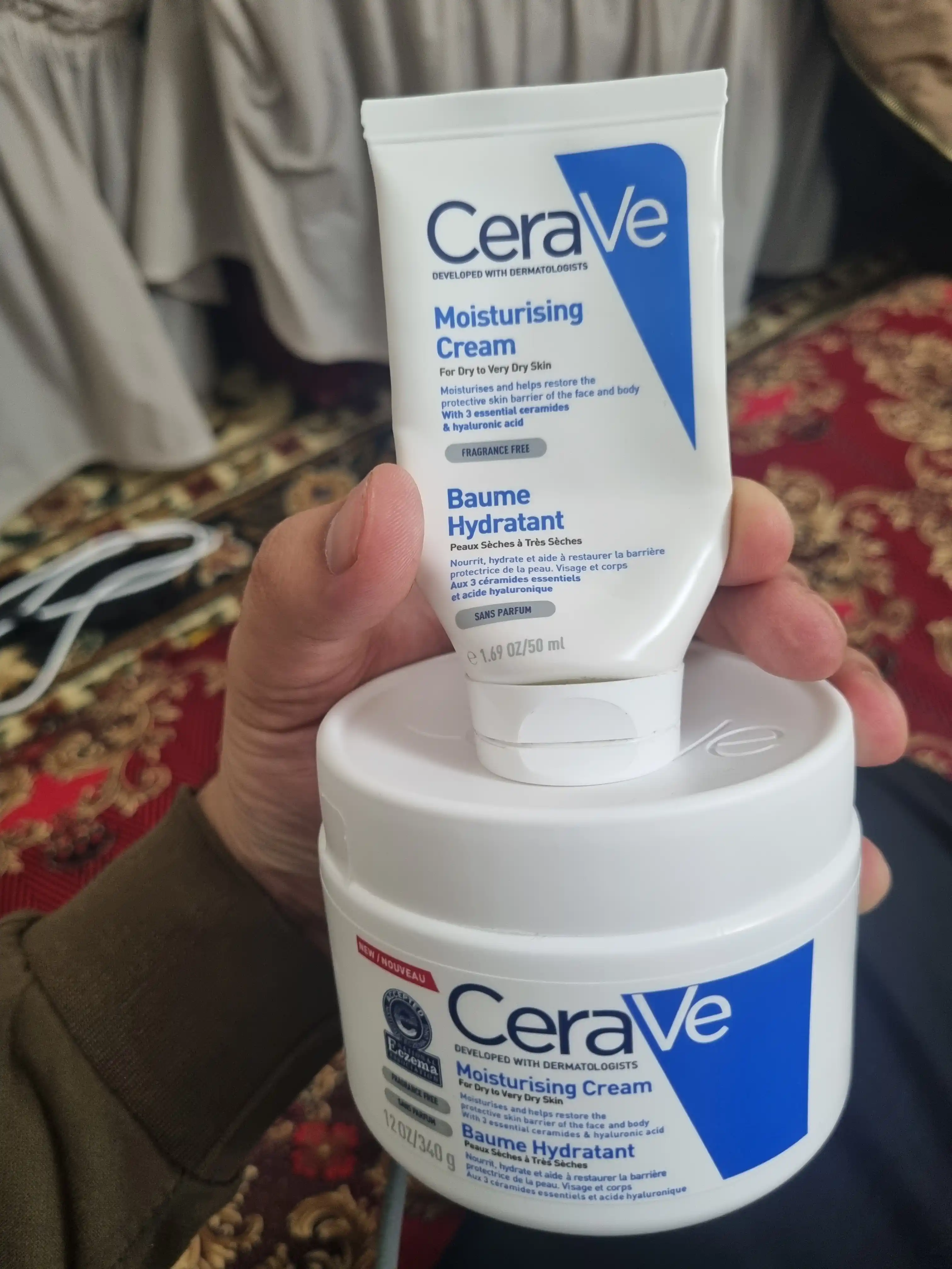 CeraVe quruq va juda quruq yuz va badan terisi uchun namlantiruvchi krem, 340 g