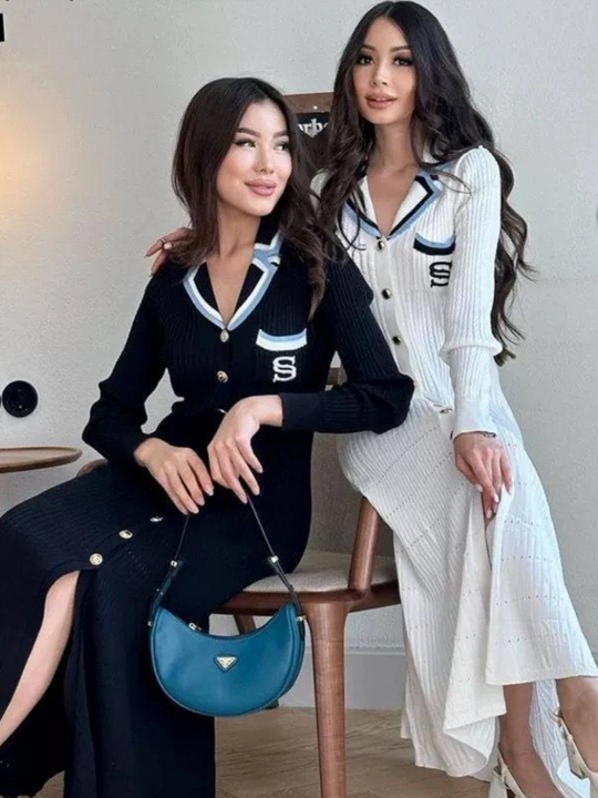 Ayollar ko‘ylagi, trikotaj, uzun