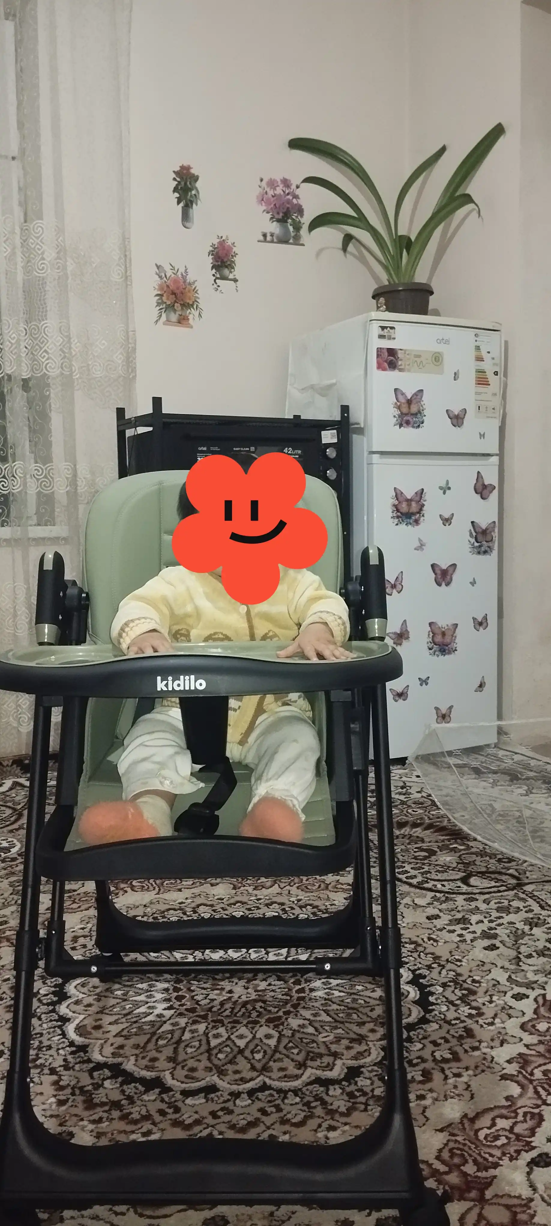 Детский стульчик для кормления + качели для детей Kidilo, 3 в 1, стульчик для детей