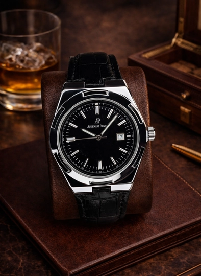 Мужские наручные часы Audemars Piguet — кварцевый механизм, элегантная и надёжная модель — YUTOP-45W0003-ЧЕРН