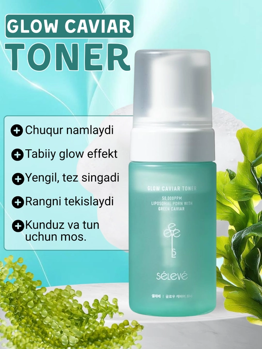 Glow Caviar Toner PDRN - yorqinlashtiruvchi Caviar toner - 