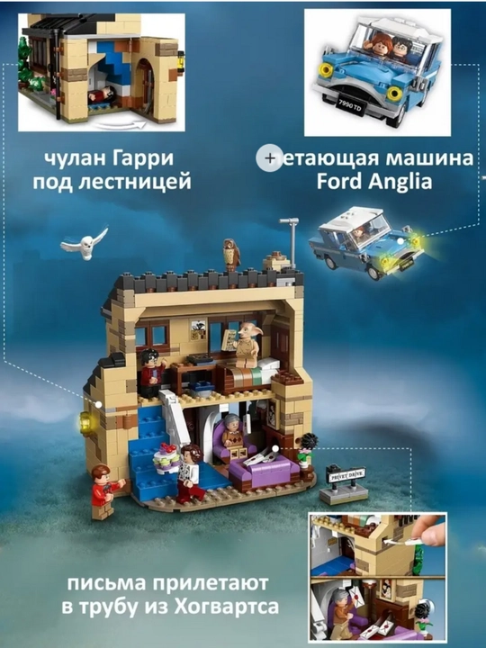 Конструктор Harry Potter, Большой зал Хогвартса, фигурки Гарри Поттер
