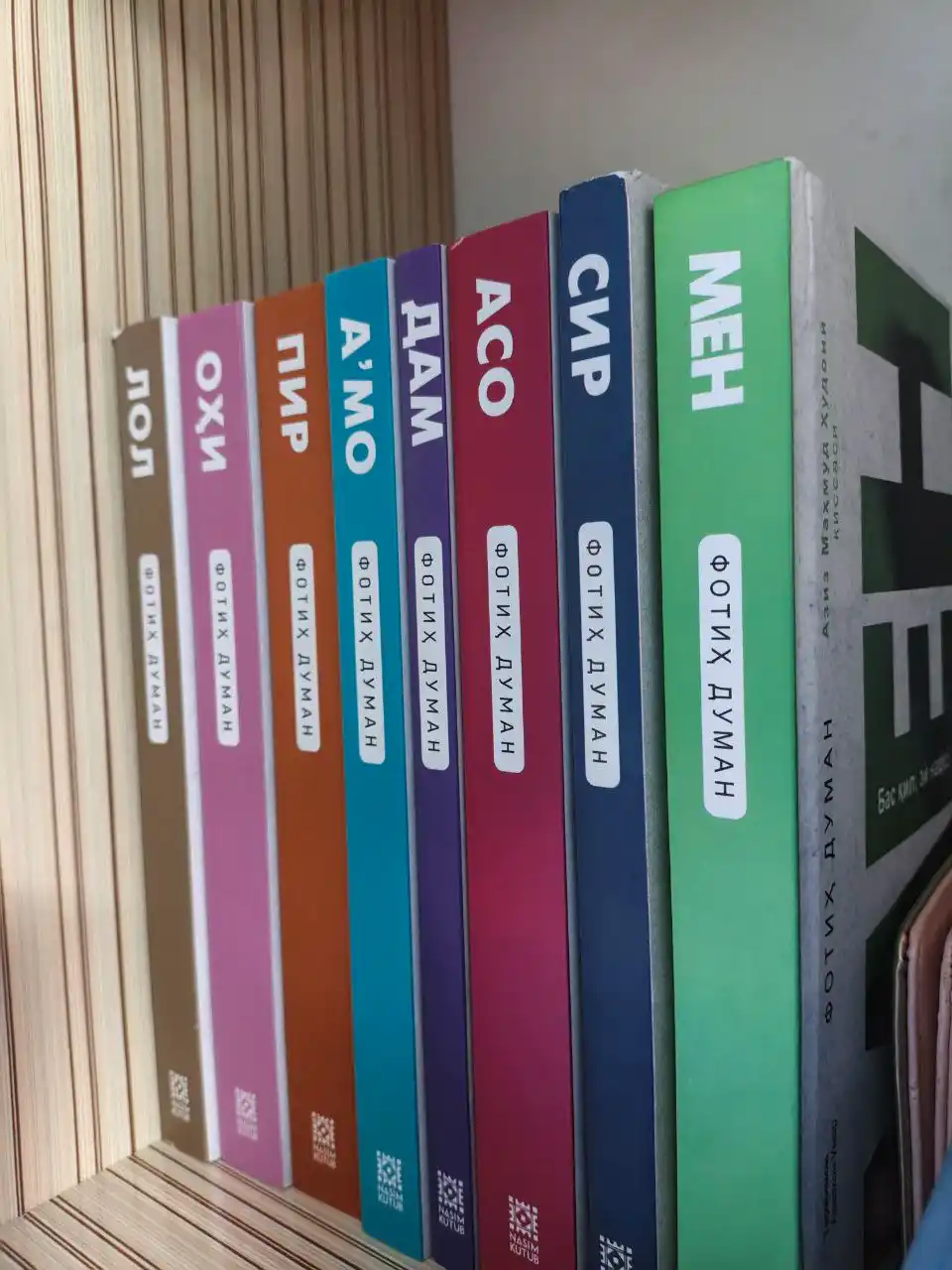 Fotih Duman — Men, Sir, Ohi, Pir, Dam, A’mo, Aso, Lol, kitob variantlari