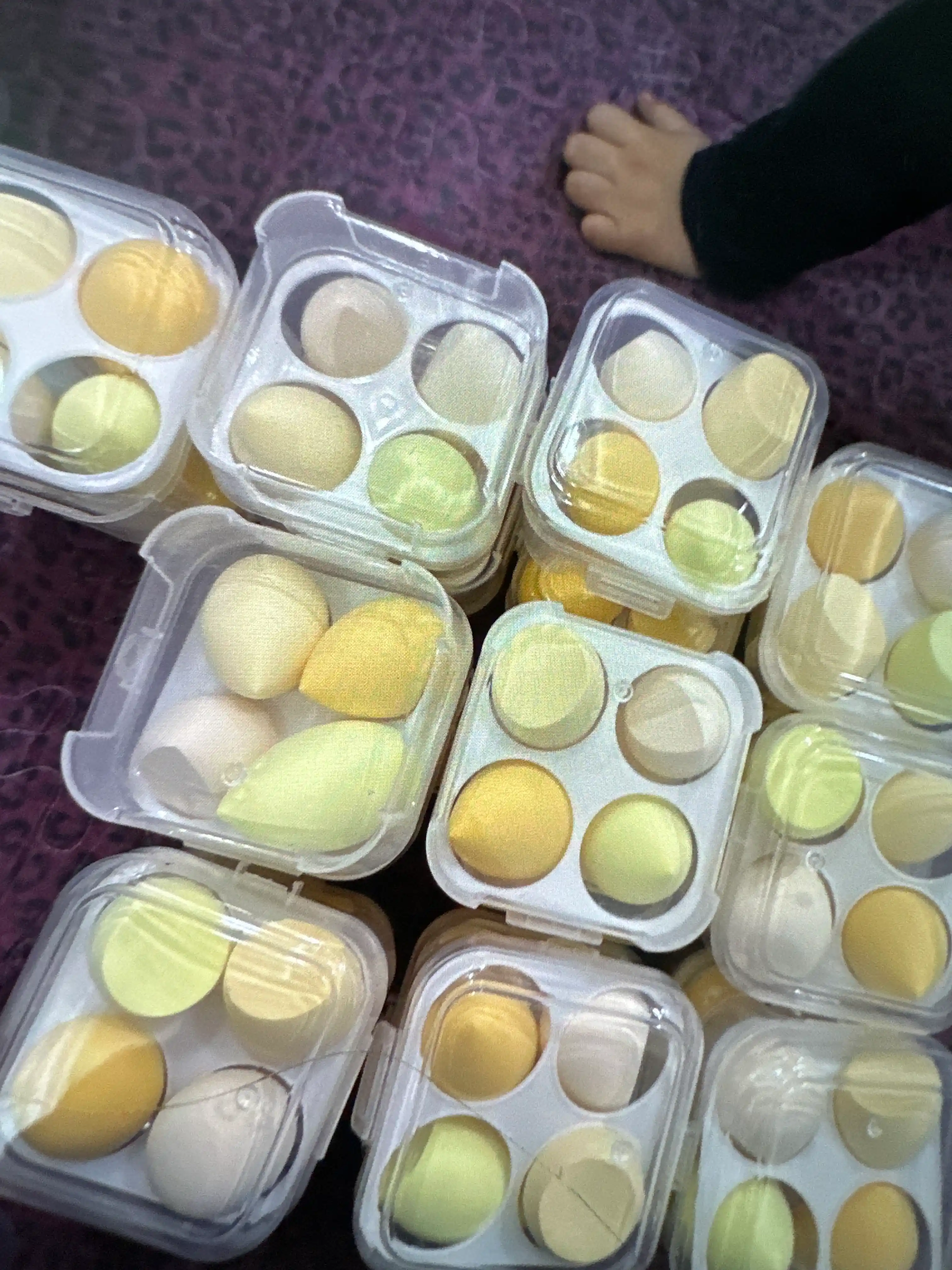 Спонж для макияжа, косметическая губка, губка для лица,4 шт спонж