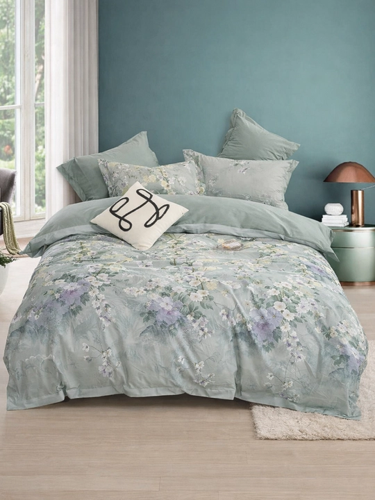 2 kishilik satin postel komplekti, turli ranglarda - 