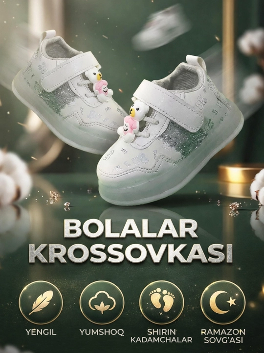 O'g'il bolalar va qiz bolalar uchun bahor-yoz krossovkalari - 