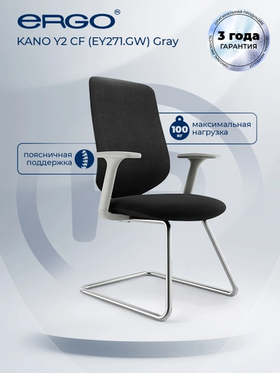 Офисное кресло KANO Y2 CF (EY271.GW) Gray — ERGOMEB-KANOGRAY