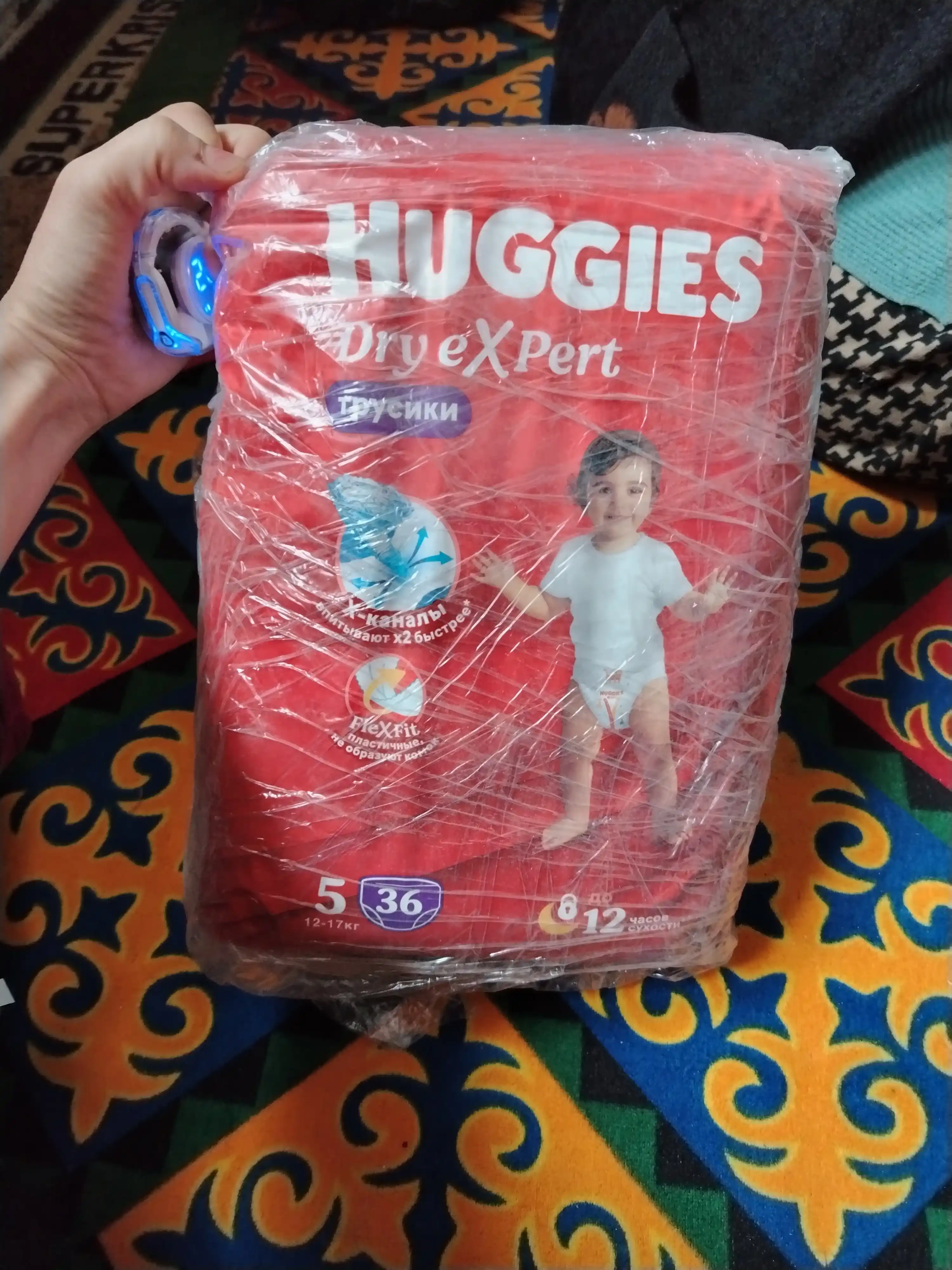 Huggies Dry Expert 5 XL o‘lchamli trusikli tagliklar, 12-17 kg, 36 dona