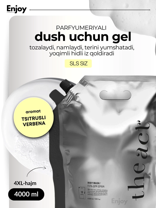 Dush uchun gel yog‘ The Act, namlovchi, skrabiruyushchi, erkaklar uchun, sovg'a to'plami