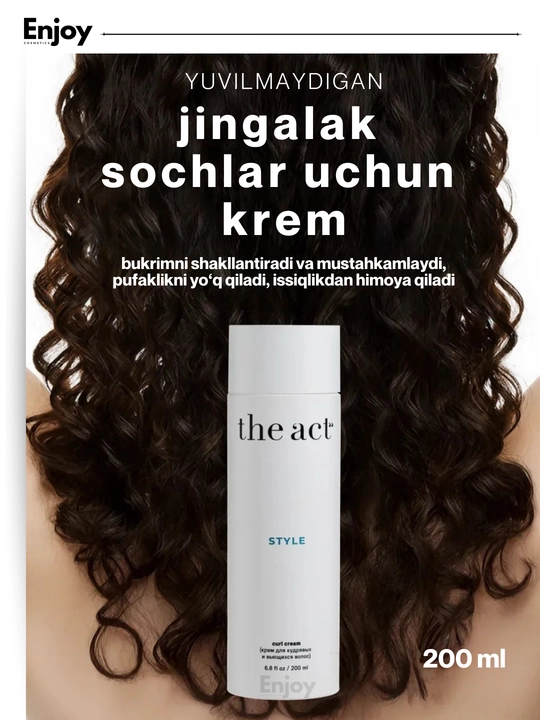 Pena, pasta, sprey, pudra uchun soch układkasi The Act, hajm, fiksatsiya, termohimoya
