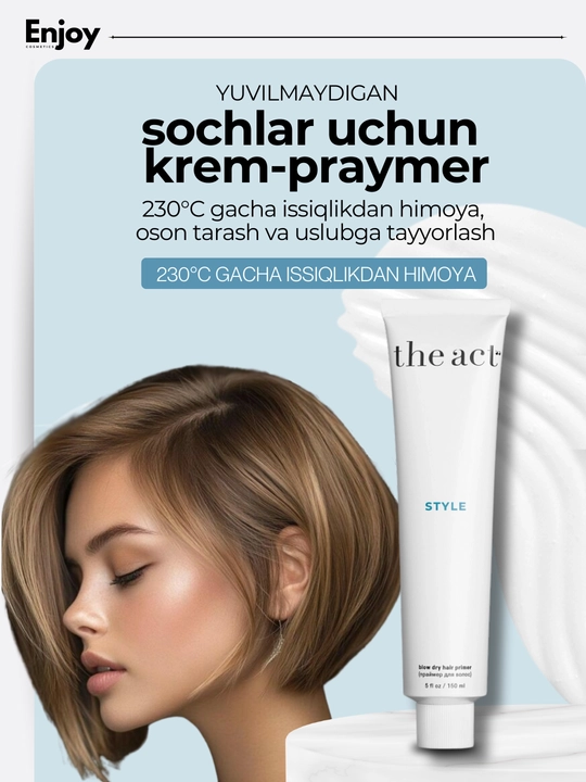 Pena, pasta, sprey, pudra uchun soch układkasi The Act, hajm, fiksatsiya, termohimoya