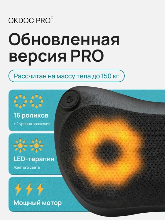 Роликовый массажер, подушка для шеи и плеч