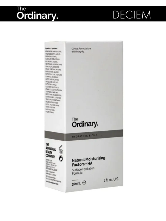 The Ordinary Natural Moisturizing Factors + HA yuz uchun namlovchi krem, 30 ml