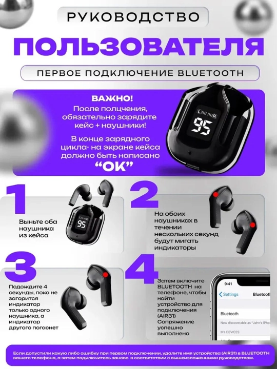 Simsiz quloqchilar, displeyli, mikrofonli va shovqinni kamaytiradi