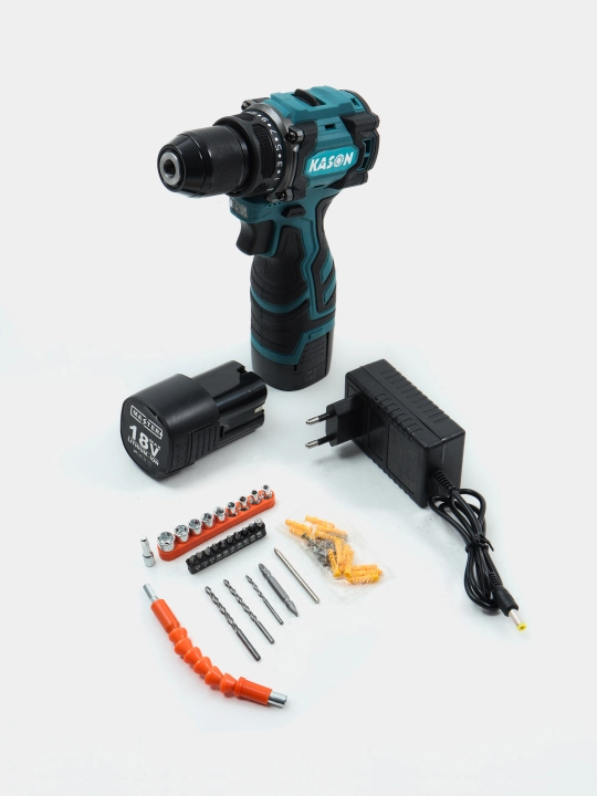 Kason 18V Бесщёточный аккумуляторный шуруповерт - 