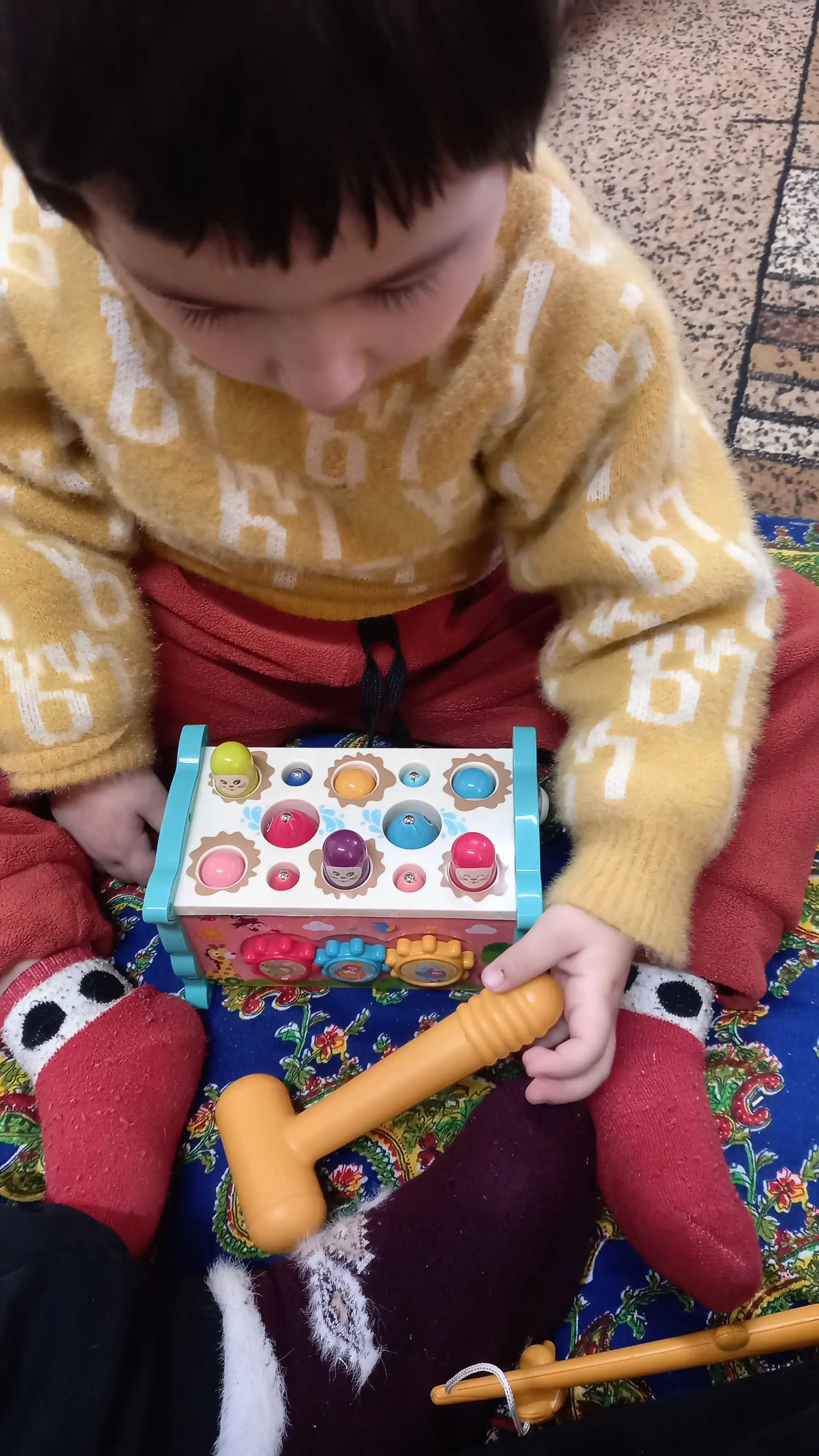 Montessori usuli bo'yicha o'quv bolalar o'yinchog'i, 8 dan 1 gacha, taqillatuvchi, burama