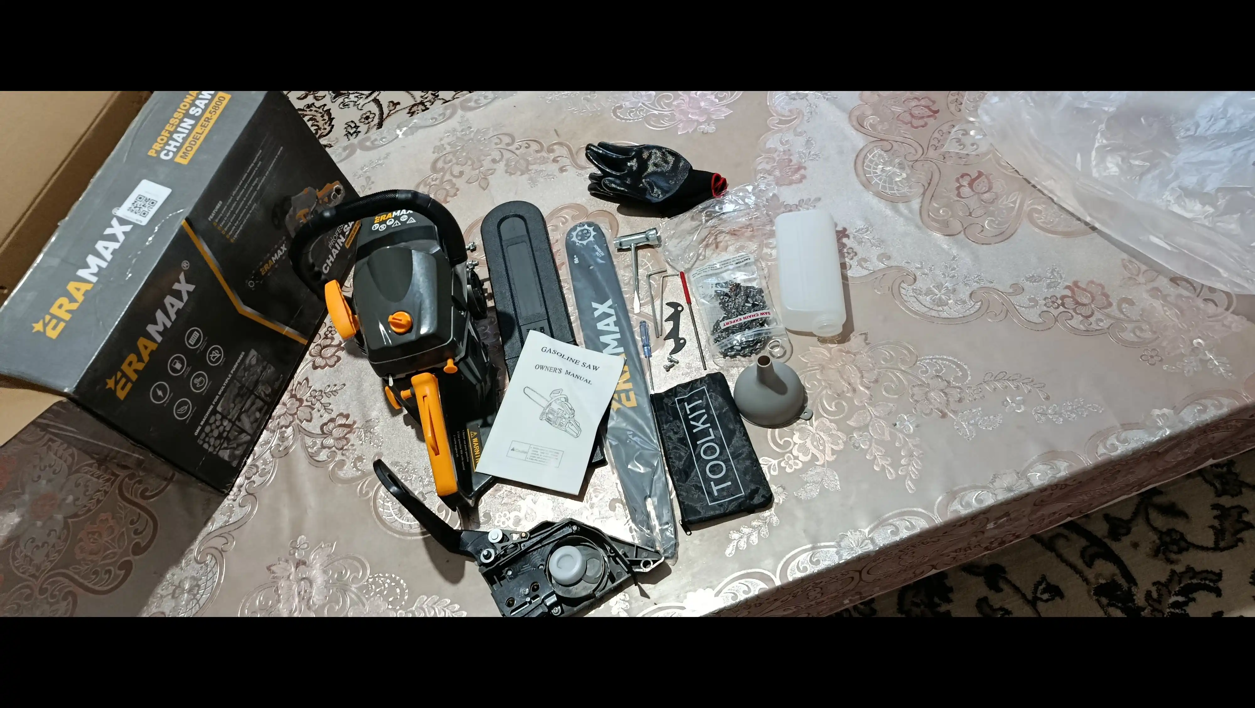 Matorli arra , ERAMAX 5800 benzinli zanjirli arra, pila professional
