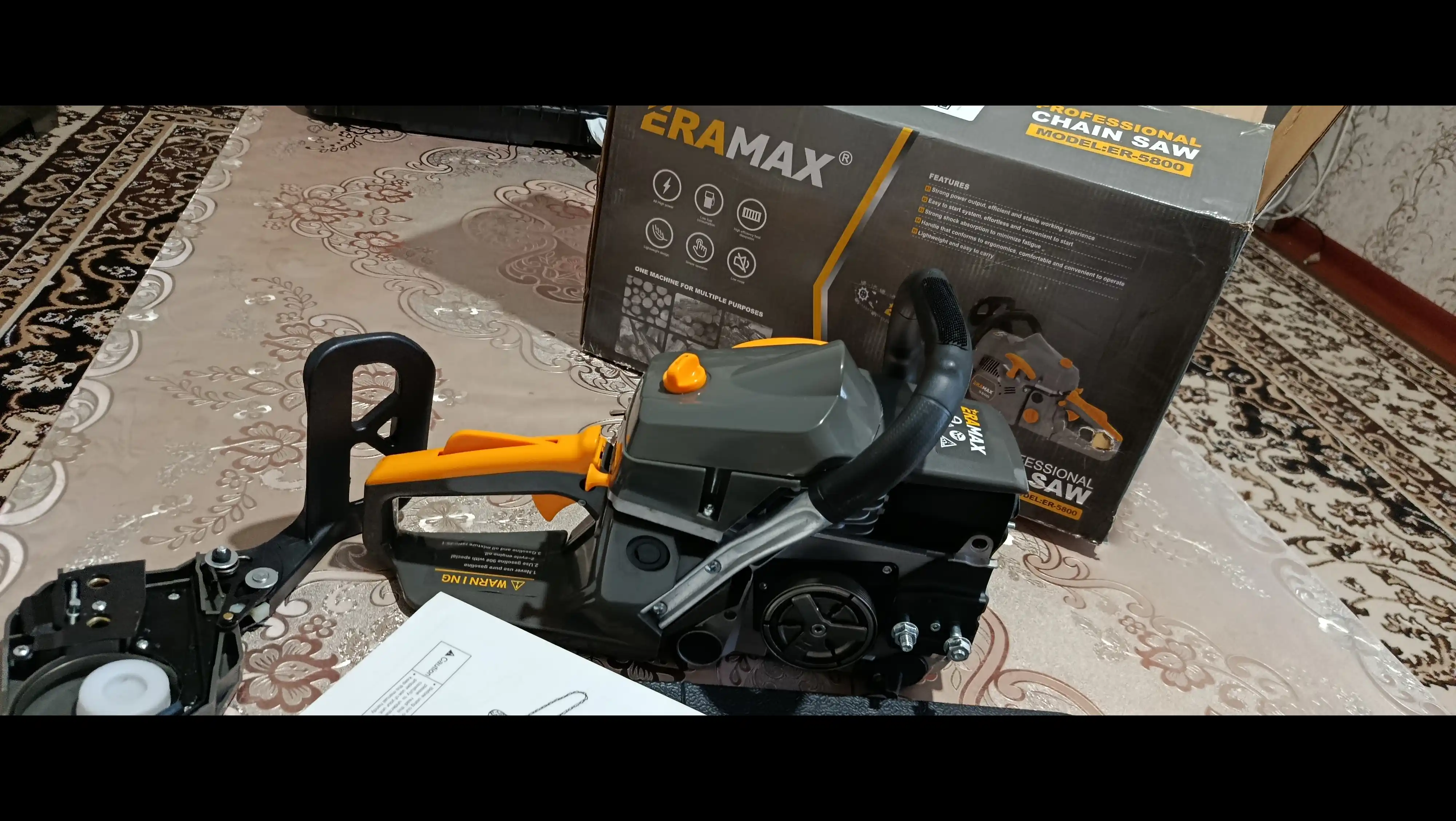 Matorli arra , ERAMAX 5800 benzinli zanjirli arra, pila professional