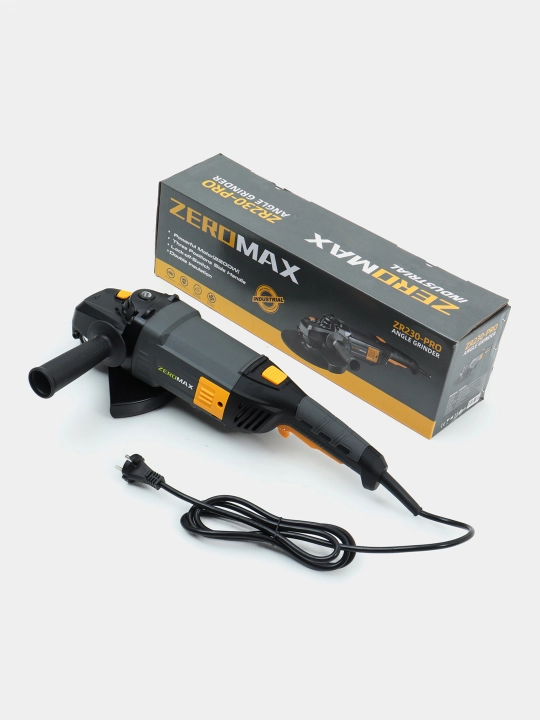 Болгарка Zeromax, 230PROДля тяжёлых работ, высокая скорость вращения, прочный корпус