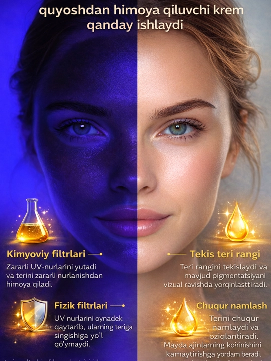 Pretty Skin Yuz uchun namlovchi, quyoshdan himoyalovchi krem SPF50+ PA++++ , 70 ml