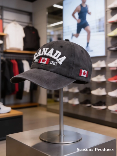 Canada unisex кепка – для мужчин и женщин, 100% хлопок и джинса, весна-лето — MAKTAAB-POLO27-ЧЕРН
