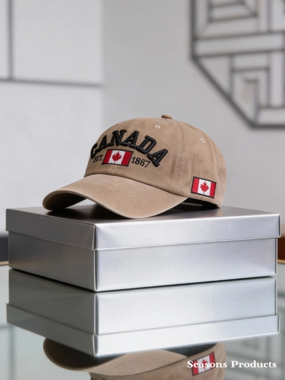 Canada unisex кепка – для мужчин и женщин, 100% хлопок и джинса, весна-лето — MAKTAAB-POLO27-БЕЖМЕЛ