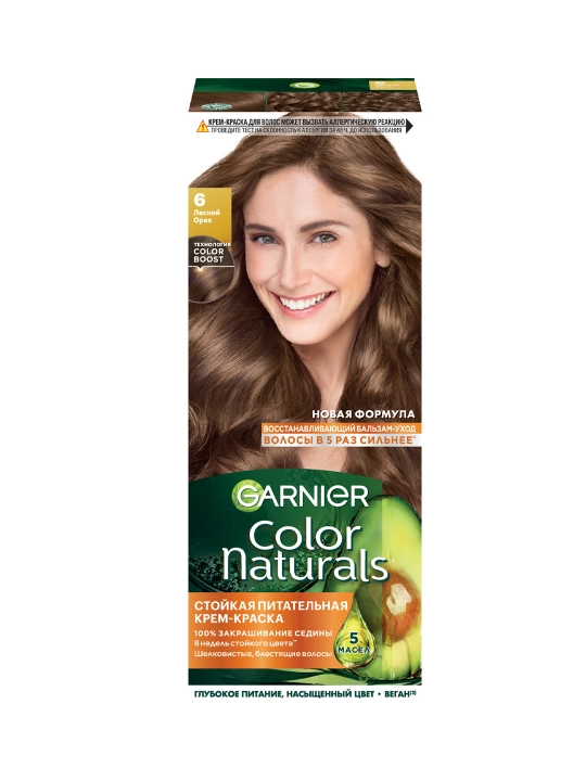 КРАСКА ДЛЯ ВОЛОС GARNIER COLOR NATURALS 6 ЛЕСНОЙ ОРЕХ - 