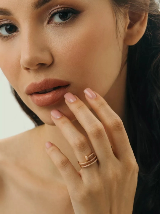 Кольцо женское гвоздь, в стиле картье, колечко гвоздик cartier
