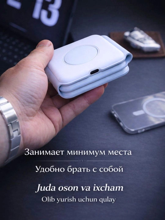 IPhone, Apple Watch va AirPods uchun 3-in-1 yoki bitta simsiz zaryadlash