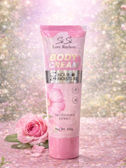 SiSi Love Rayhon Body Cream – 24 soat namlantiruvchi tana kremi (4 xil aromat), 100 g - 