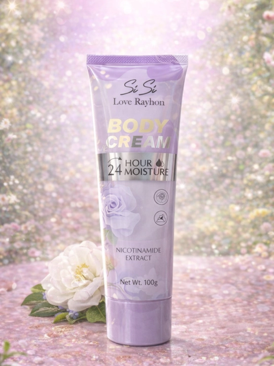 SiSi Love Rayhon Body Cream – 24 soat namlantiruvchi tana kremi (4 xil aromat), 100 g - 