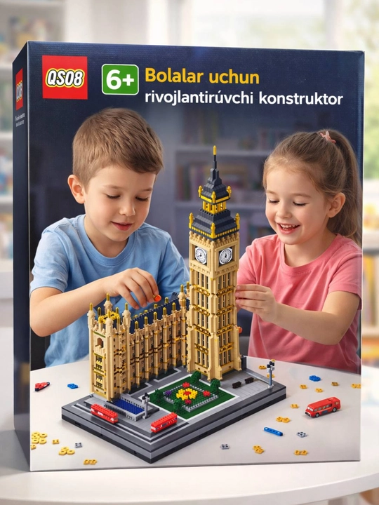 "Big Ben" 6+ bolalar uchun konstruktor o`yinchoq, 4500 qism - 