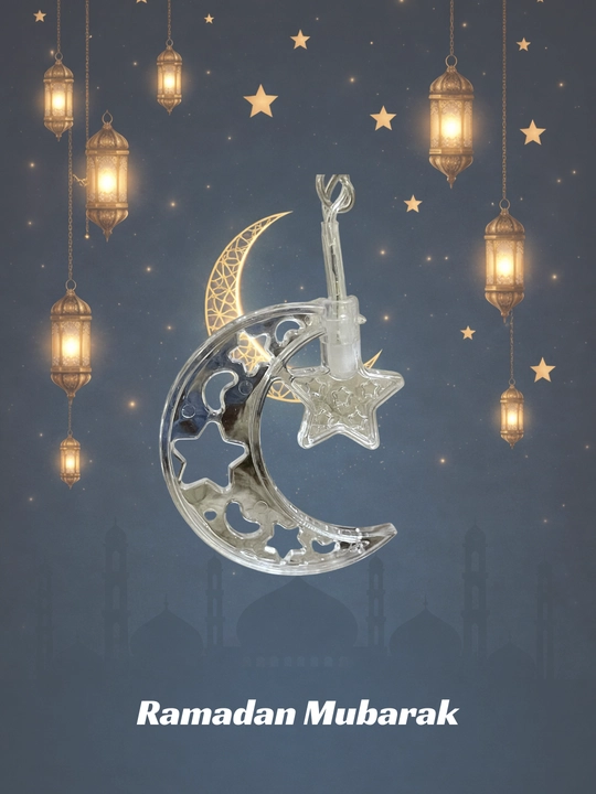 Ramazon, EID, RAMADAN MUBORAK uchun LED girlyanda svetlari bezaklar