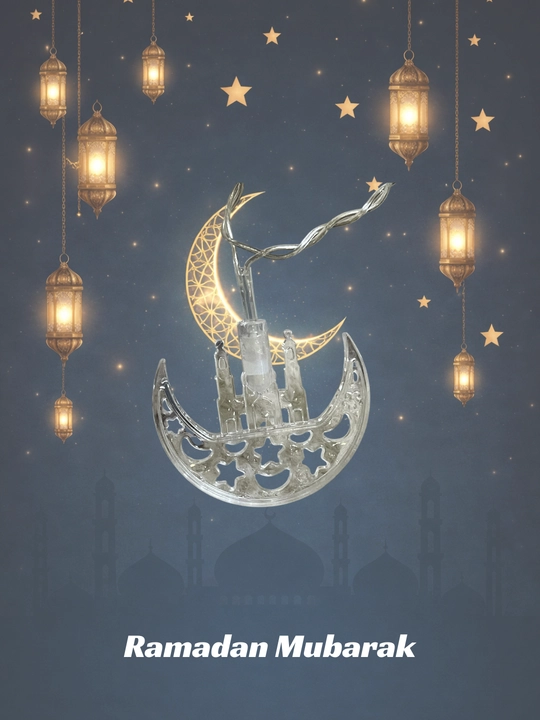 Ramazon, EID, RAMADAN MUBORAK uchun LED girlyanda svetlari bezaklar