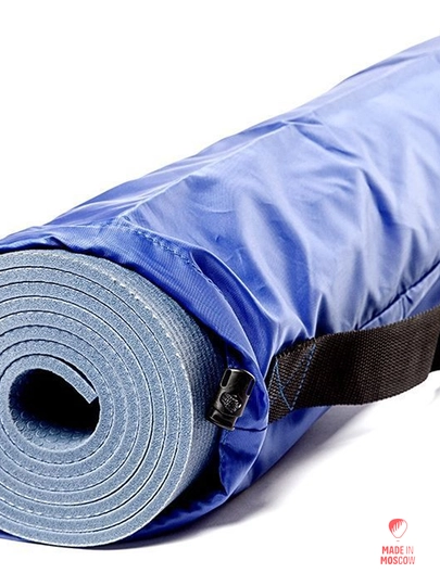 Чехол для коврика с карманом RamaYoga Simpl S, тканевый, синий