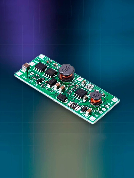 Модуль питания 12V с зарядкой Li-ion 3.7V (1S) — вход 12V, выход 12V, плата Mini UPS