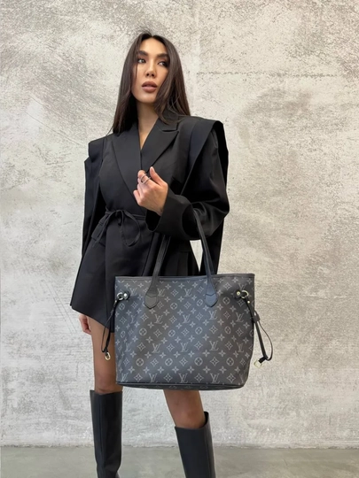 Женская сумка в стиле Louis Vuitton Neverfull — BAGAZIZ-LOUVITON7X-ЧЕРН