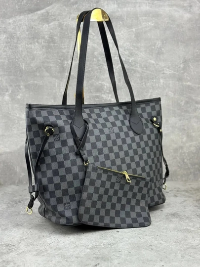 Женская сумка в стиле Louis Vuitton Neverfull — BAGAZIZ-LOUVITON7X-ЧЕРНСТЕ