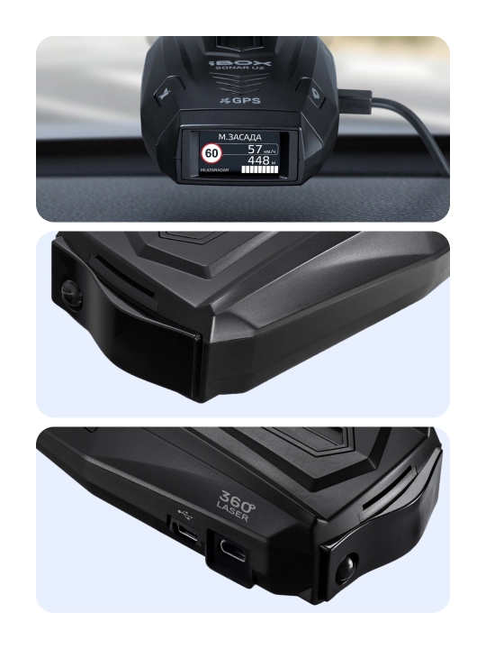 iBOX Sonar Uz signaturali radar-detektori + Cloud CC-57 adapteri