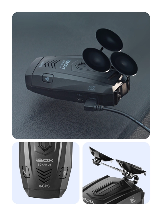 iBOX Sonar Uz signaturali radar-detektori + Cloud CC-57 adapteri