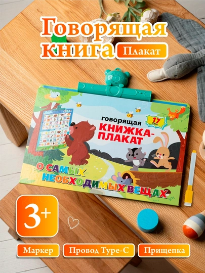 Интерактивные обучающие плакаты и говорящие книги для детей развивающий набор с звуками — BIZI-KNIGING-МЯТН