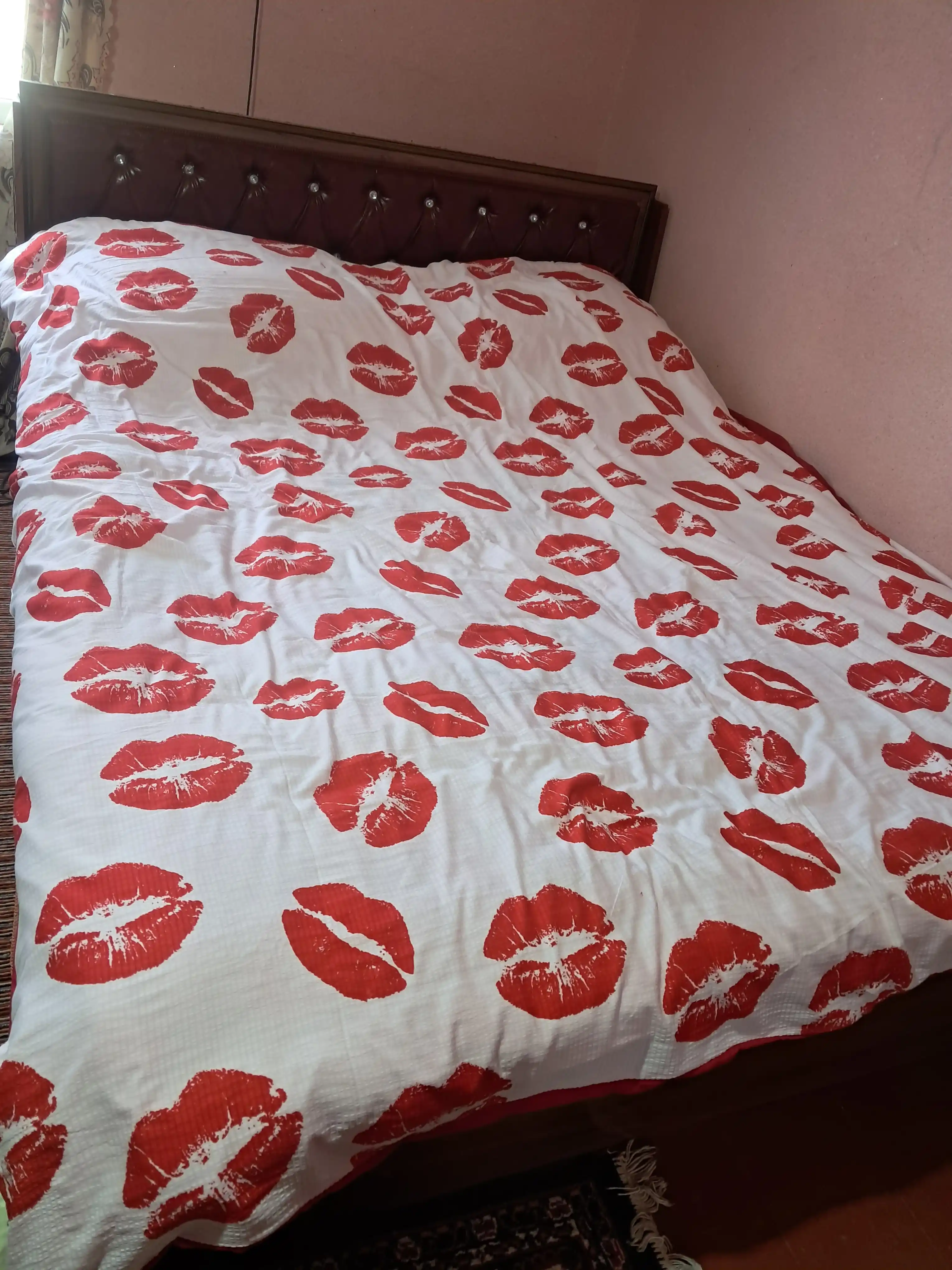Ikki kishilik choyshab to'plami, Dantela, Jatka, Muslin mato, 100% paxta, gippoallergenniy