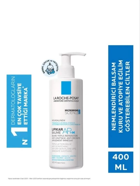 Lipikar AP+M lipid tiklovchi balzam, quruq va atopik teri uchun, yuz va tana